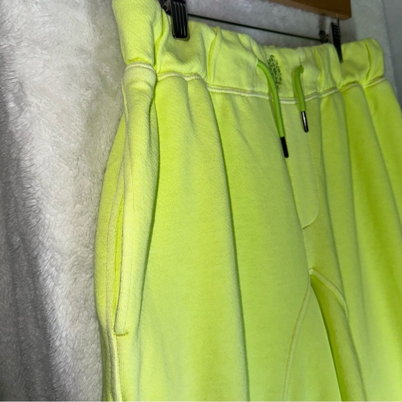 NEW FP Movement Free People MVP Pants Neon Green Slouchy Wide Loose Baggy Boho - Picture 9 of 13